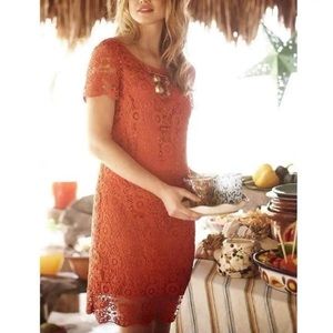 Moulinette Souers Orange Crotchet Dress
